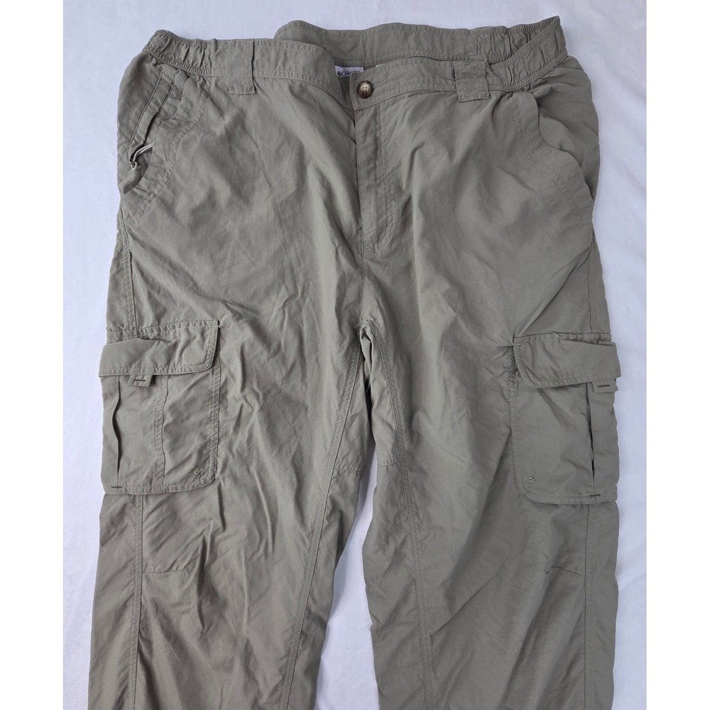 Columbia Cargo Pants Mens XL Green Excellent Titanium Hiking Outdoor TM8285 - Picture 2 of 9
